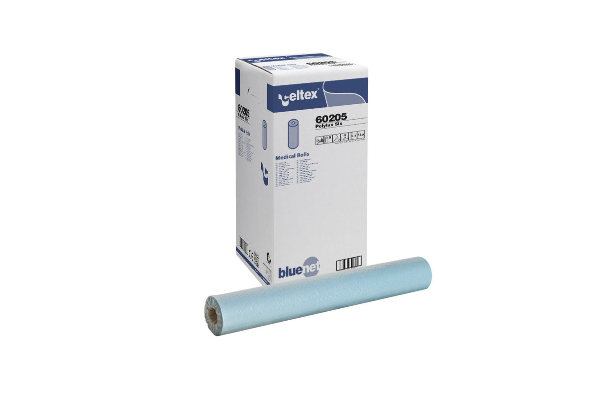 Examination table paper Blue laminated 50m x 60cm