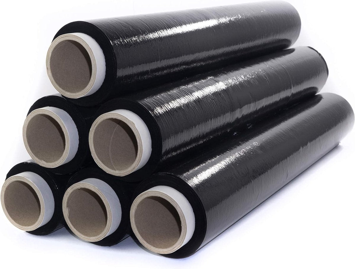 PE Strechfolie schwarz 23 - 6 Rollen