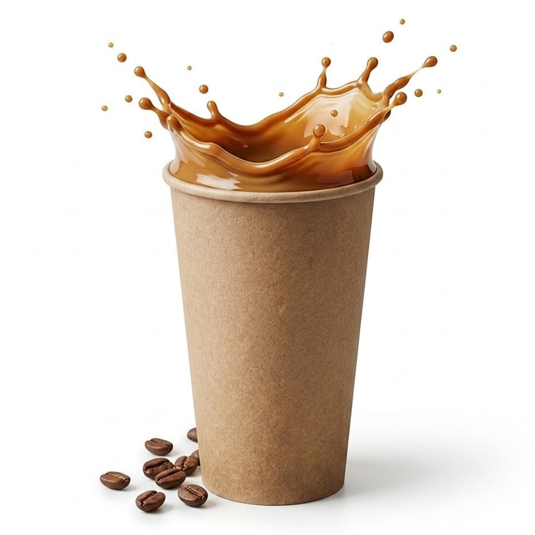 Kaffeebecher To Go Kraft 300 ml Slim – 100/500/1000 Stück | Auslaufsicher 80 mm Deckelgeeignet | EWKF-Abgabe inklusive