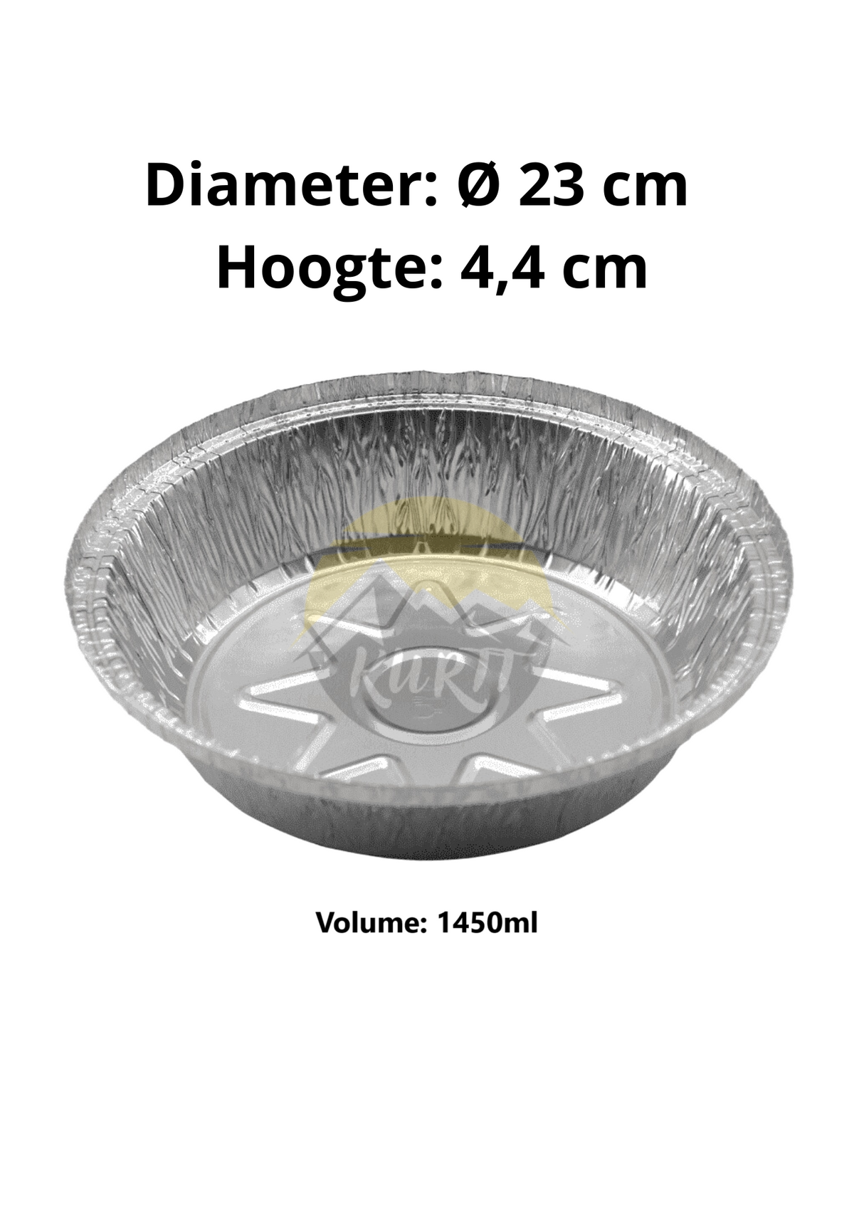 Aluminiumschale C803-1450L rund mit Deckel - 100 Stück