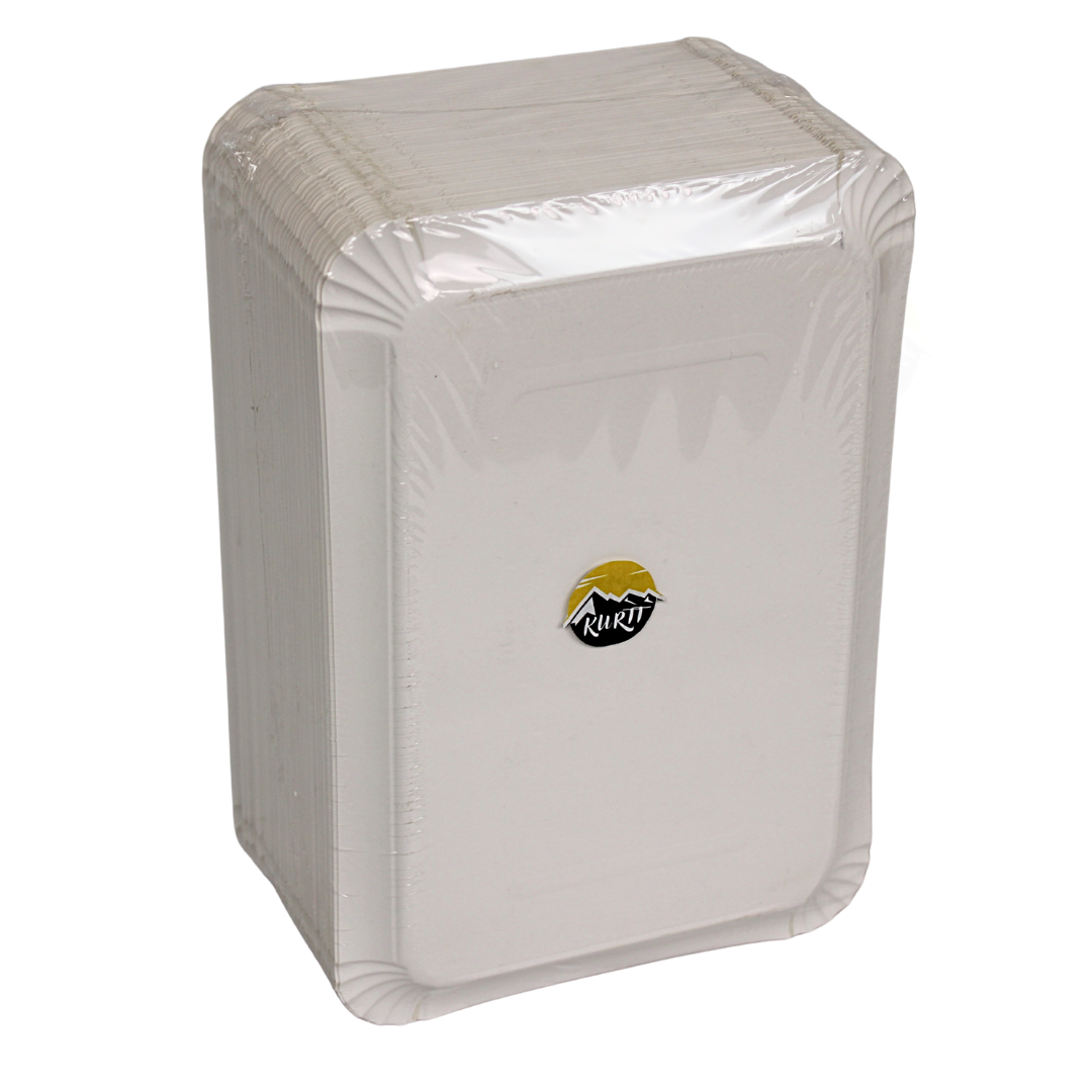 Pappteller/Schale 16x24cm weiß - 125 Stück