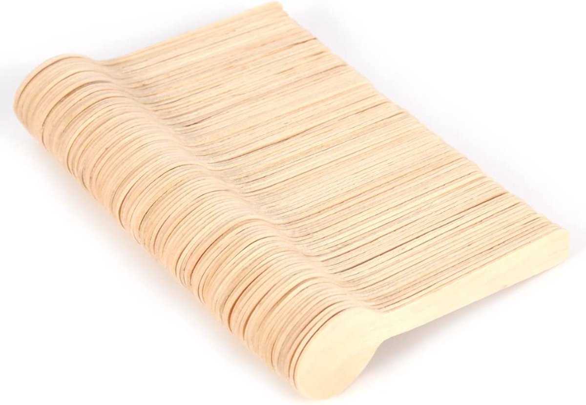 Holz-Teelöffel, Eislöffel 100mm - 200 Stück