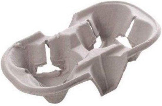 Cardboard pulp cup holder 2 compartments - 100 pieces