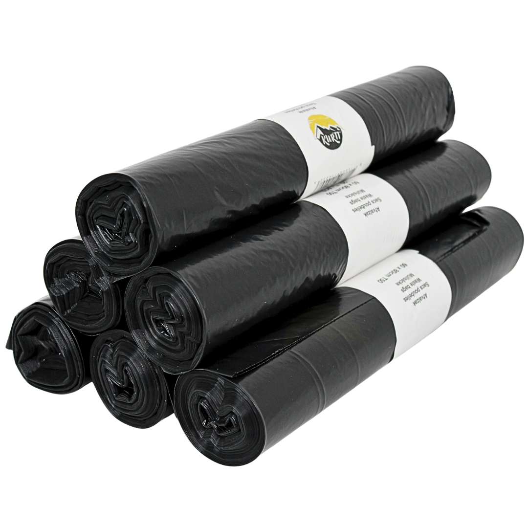 LDPE-Müllsäcke 60 x 80 cm Grau (60L) – Typ 50 (auf Rolle) – 400 Stück
