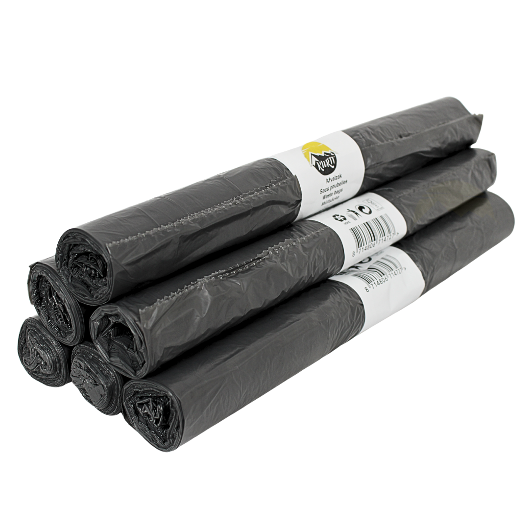 HDPE Müllbeutel 61 x 80 cm Grau (60L) – Typ 23 (auf Rolle) – 500 Stück