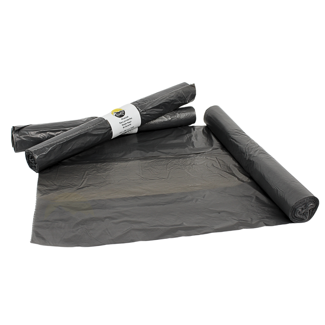HDPE Müllbeutel 61 x 80 cm Grau (60L) – Typ 23 (auf Rolle) – 500 Stück