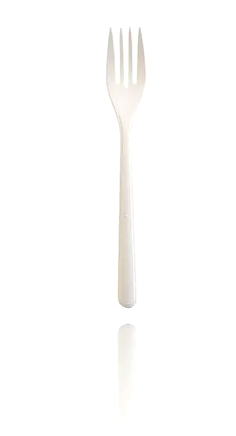 Plastic vorken (extra sterk) - herbruikbaar vork Wit - 18cm