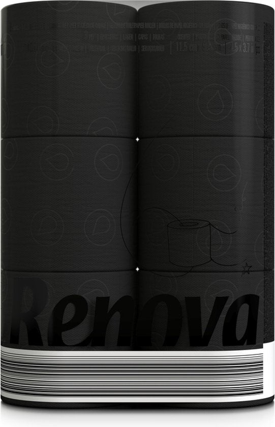 Toiletpapir 140 ark 3-lags sort