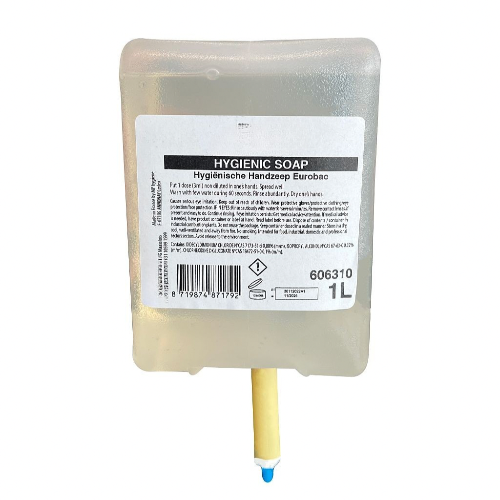 Seifen-Bag-In-Box, hygienische Handseife, Eurobac - 6 x 1 Ltr