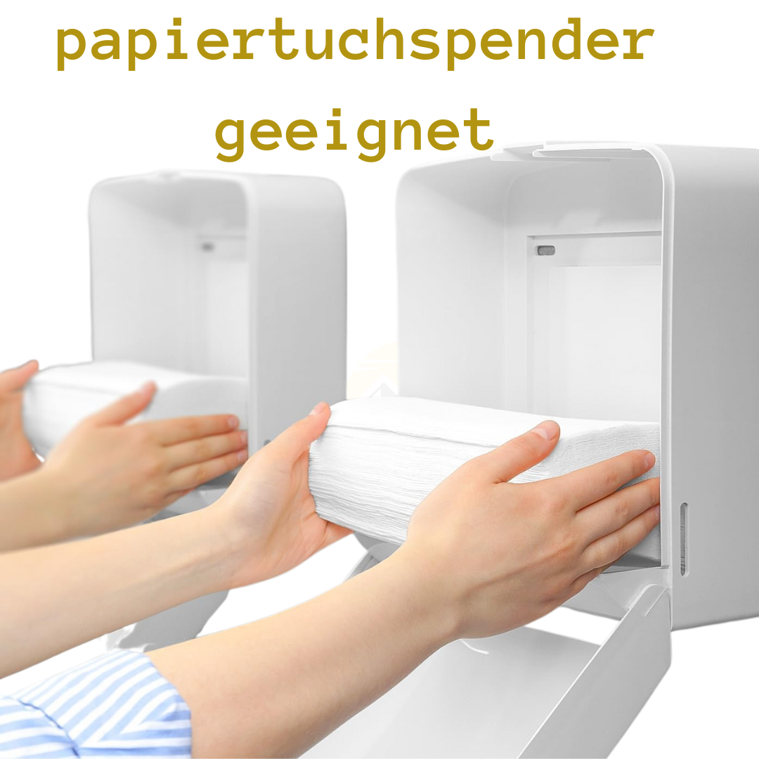 10.000 Blatt, Papierhandtücher grün 1-lagig 25 x 23 cm