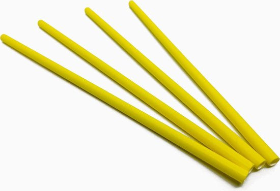 Trinkhalme aus Pappe Gelb - 500 Stück
