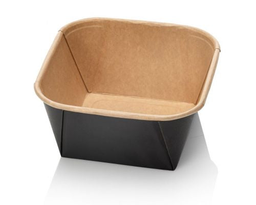 Kraft-Salatbehälter mit Deckel 650 ml – 50 Stück