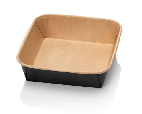 Kraft-Salatbehälter mit Deckel 1000 ml – 50 Stück