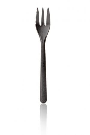 Snack/French fry fork black 130mm - 100 pieces