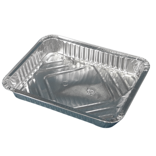 Aluminum containers R879-930G undivided with aluminum lids - 100 pieces