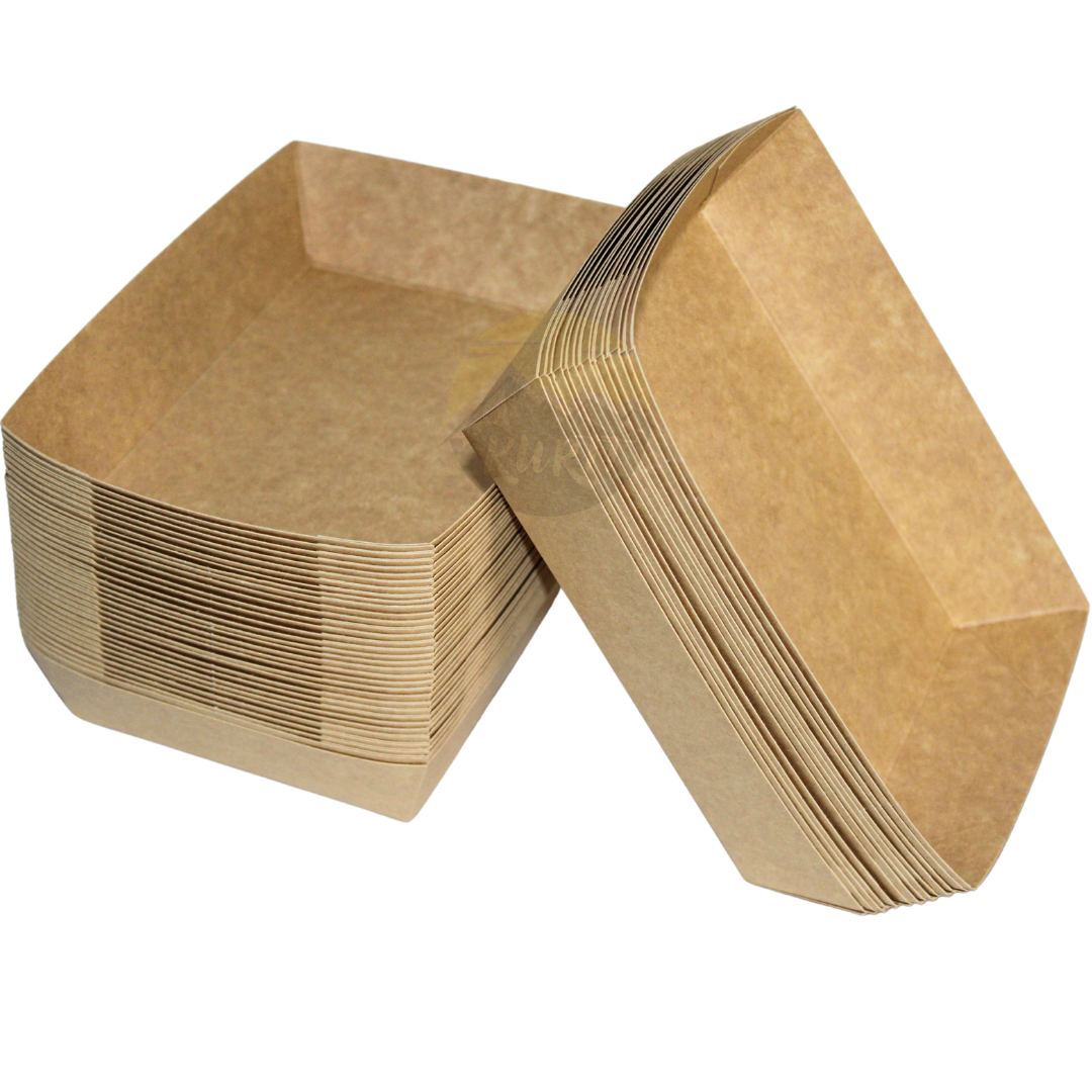 Snack containere A50 Kraft Paper - 100 stykker