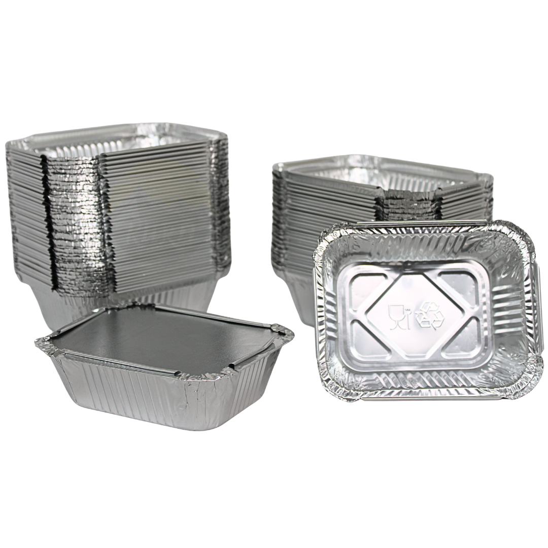 Aluminum tray 250 L - 100 pieces