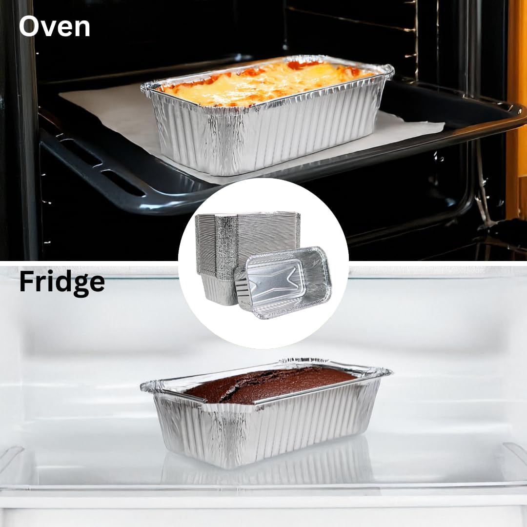 Aluschalen R13-670L mit Deckel - 100 Stück