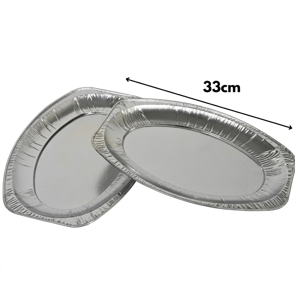 Aluminium Ofenschalen 33cm, 10 Stück - Einwegschalen Catering Gastronomie