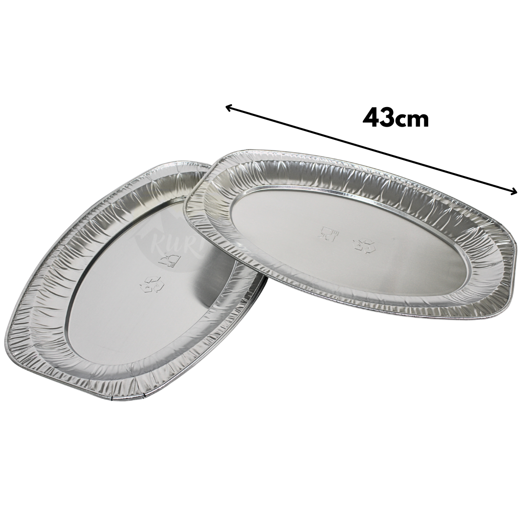 Aluminum serving dish 43cm V430G oval - 10 pieces