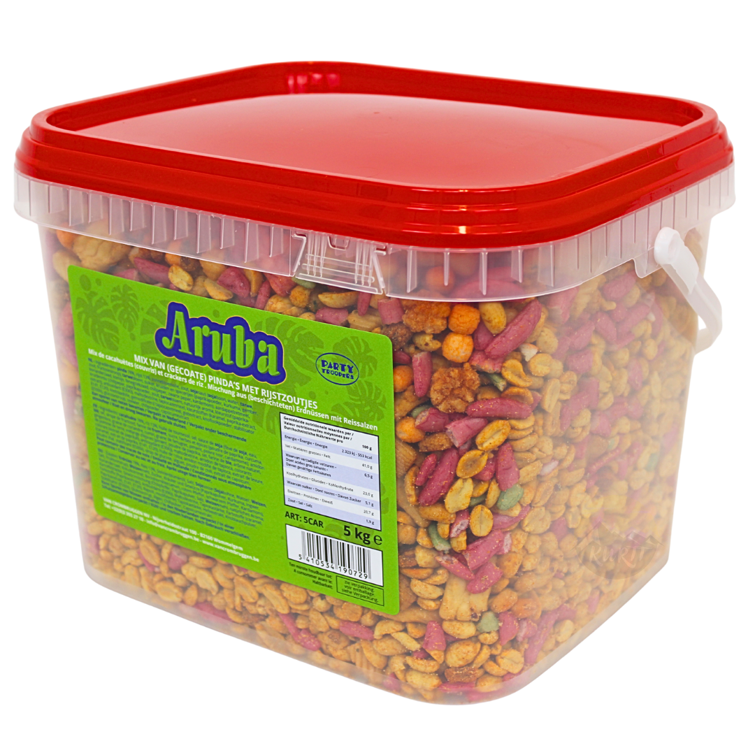 Nussmischung, Cocktail-Snacks, gesalzene Erdnüsse und Reiscracker – 5 kg
