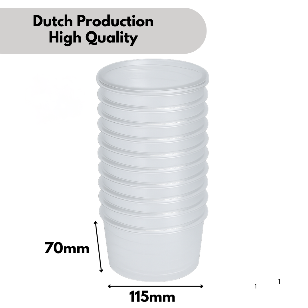 Reusable Transparent Round 500cc - 100 pieces