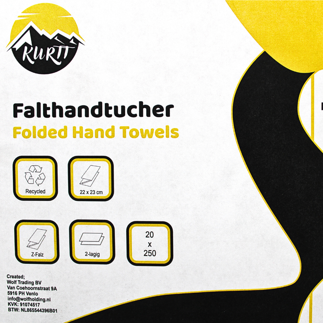 Papierhandtücher (4 x 250 Blatt), 2-lagig, naturfarben, 22 x 23 cm, Z-Falz
