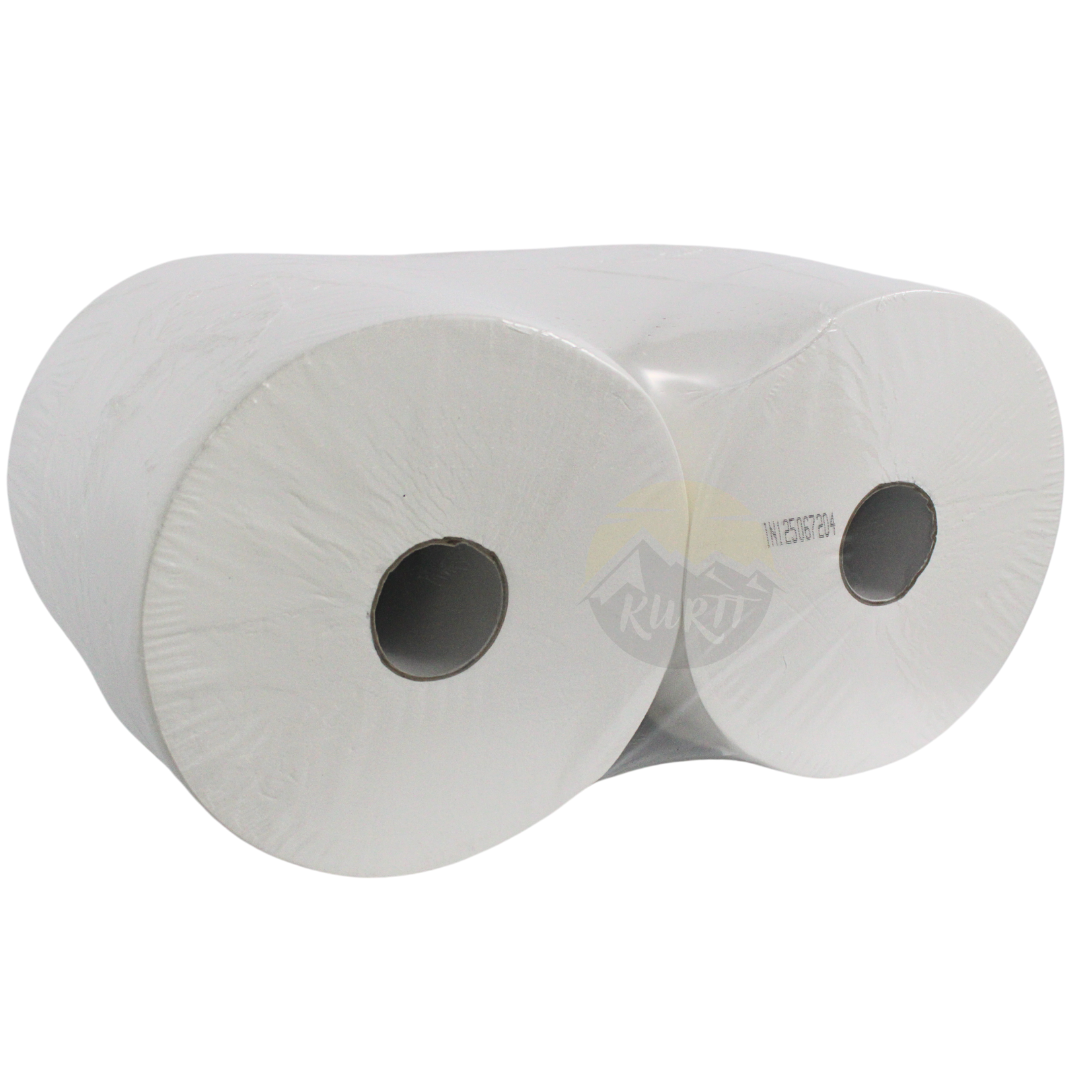 Maxi Jumbo toilet paper 380M, approx. 1000 sheets, 6 large rolls of 2-ply cellulose toilet paper, suitable for dispensers.