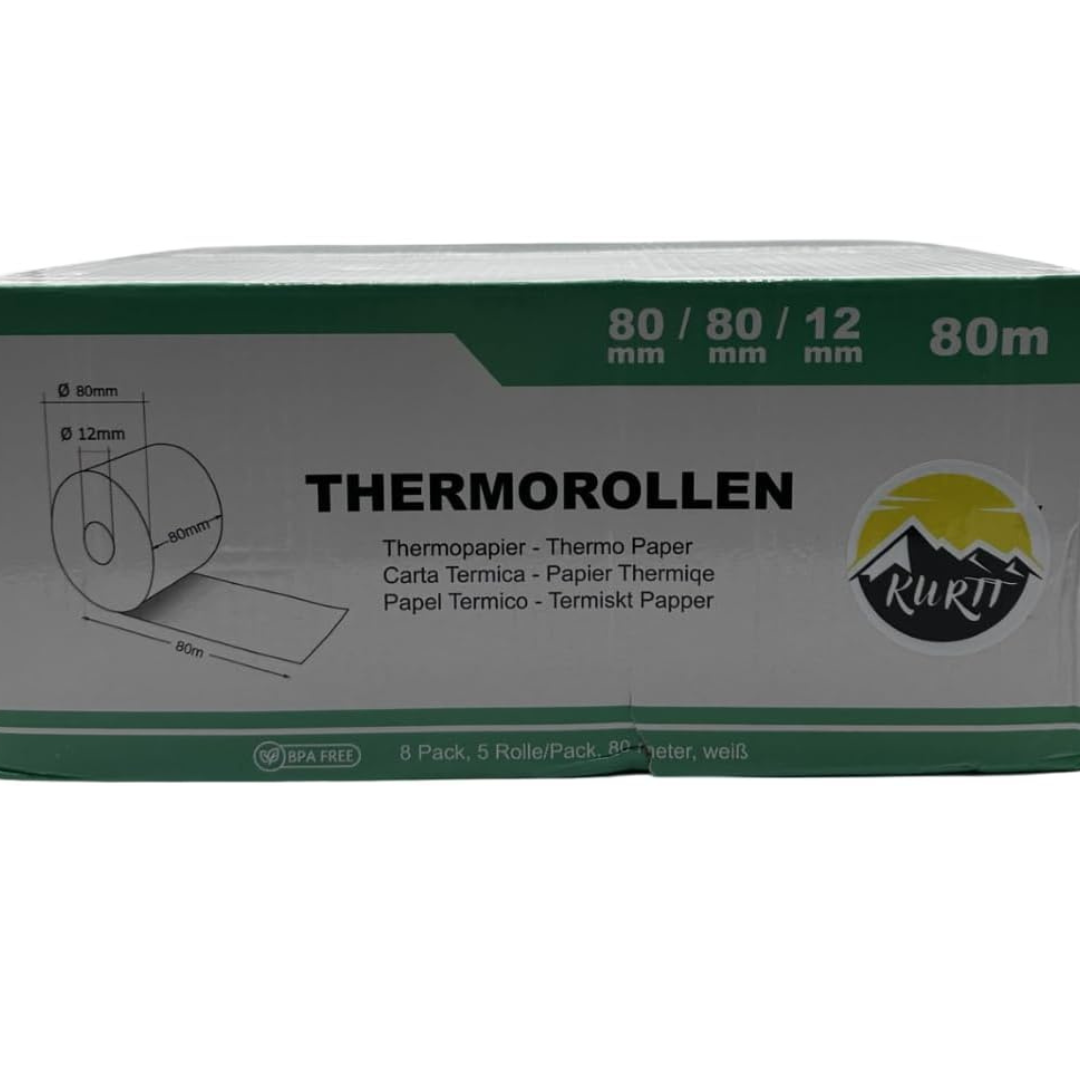 Thermorollen 80mm x 80m x 12 mm 40 Rollen