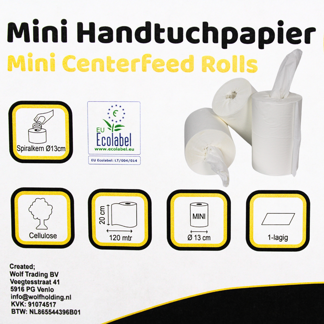 12 Mini polishing rolls 120M without tube - 1-layer perforated