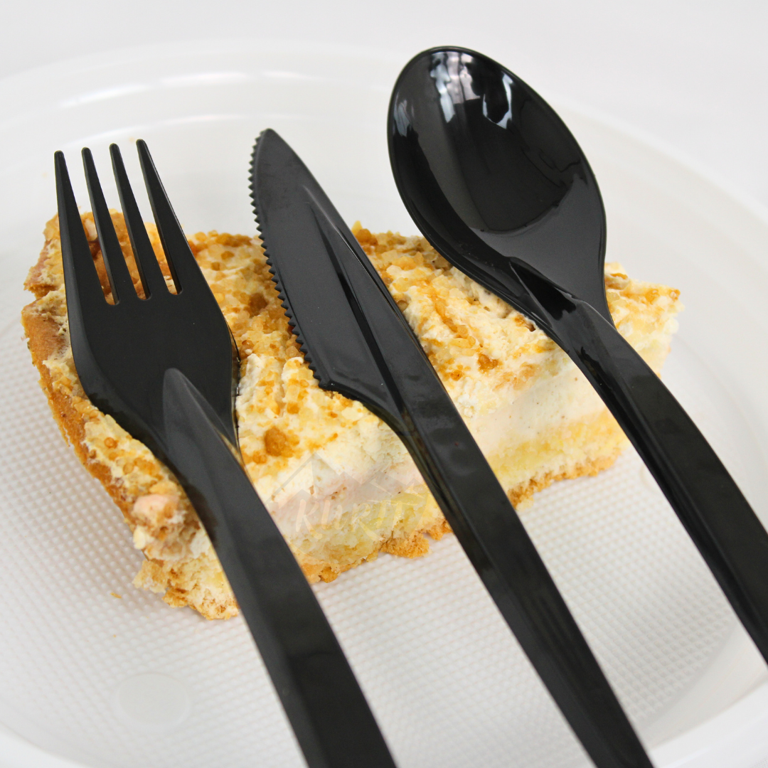 Mehrweggabel schwarz 16 cm - 100 Stück