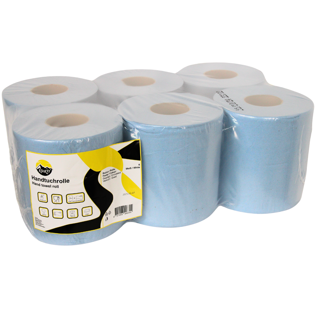 Cleaning roll, Towel roll, MIDI blue - 6 rolls