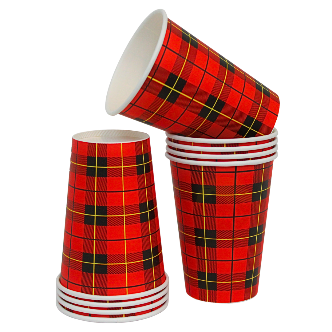 2500x Kaffeebecher Tartan 180ml 7,5 oz - Pappbecher - Einwegbecher