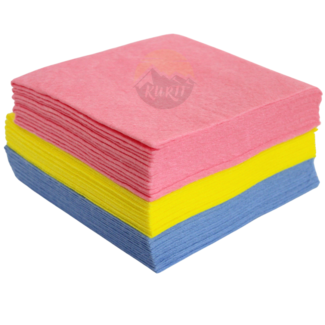 200 pieces Dishcloths 38x40cm Yellow Dishcloths