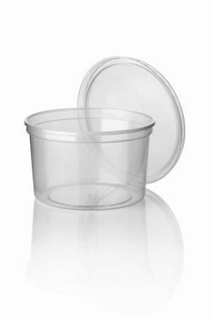 Reusable Transparent Round 500cc - 100 pieces