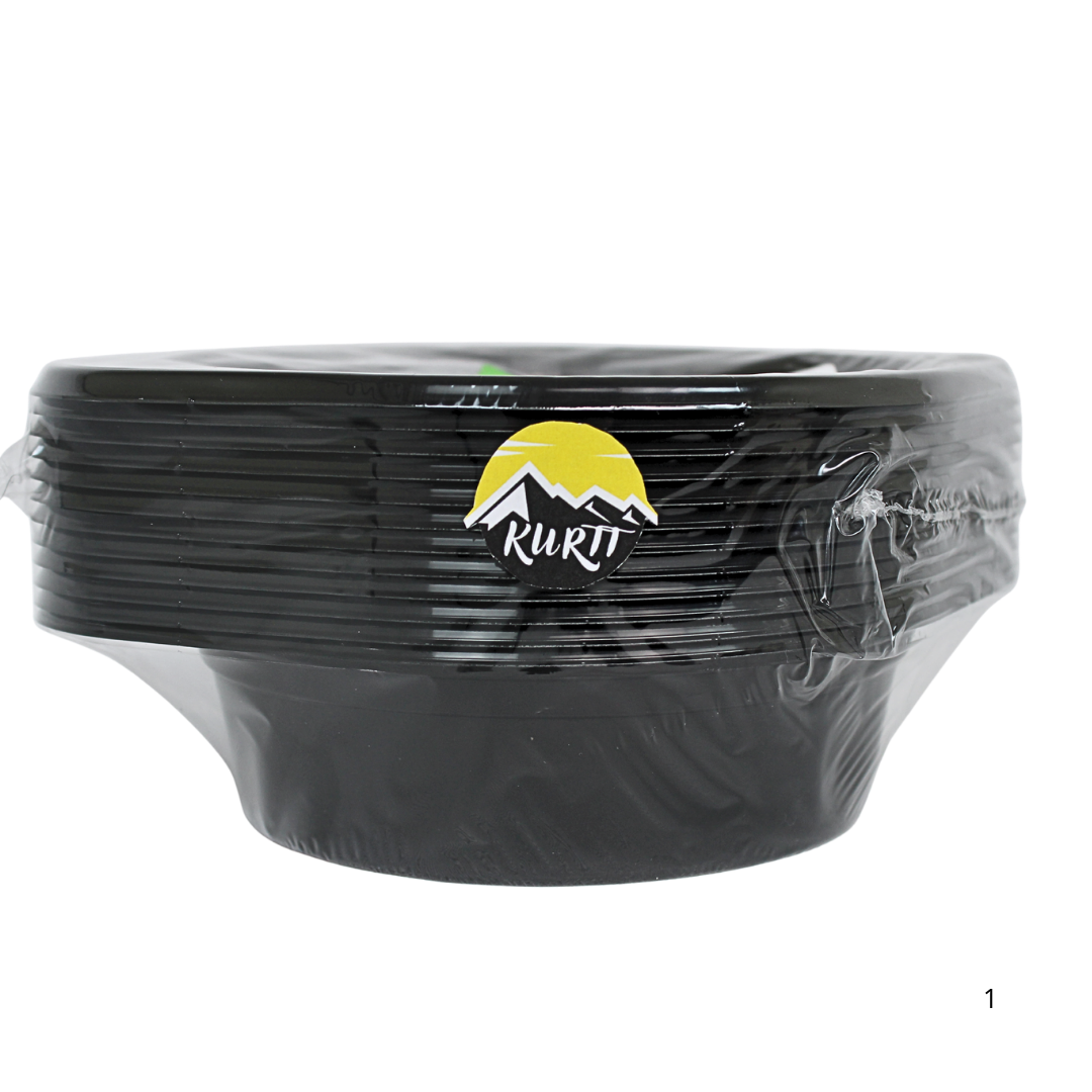 12x Suppenterrine – 500 ml – wiederverwendbare Suppenbecher, schwarz, stabil, mit praktischen Griffen, inklusive SUP