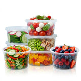 Frischhaltedosen 350ml mit Transparent PP Deckel Universell – 50 Stück | Meal Prep Suppe Reste Mikrowelle