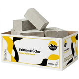 KURTT Papierhandtücher Z-Falz 1-lagig Recycelt Grau – 10.000 Stück | 25x23cm Interfold Handtuchpapier Spender