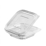 Feinkostbecher 125 ml Transparent - 100 Stück mit angehängtem Deckel | Saucenbecher