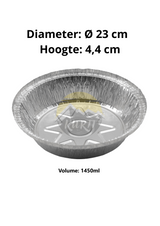 Aluminiumschale C803-1450L rund mit Deckel - 100 Stück