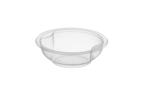 Transparante ronde saladebak van 350 ml