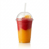 Smoothiebeker met gekleurde smoothie
