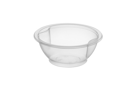 Transparante ronde saladebak van 500 ml