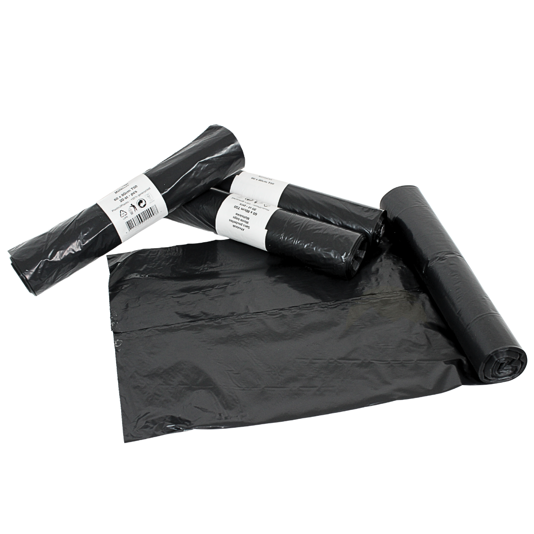 LDPE-Müllsäcke 60 x 80 cm Grau (60L) – Typ 50 (auf Rolle) – 400 Stück