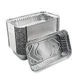 Aluschale 650L mit Deckel 22x13x3,4cm – 100 Stück | Ofen Airfryer Grill Gefrierschrank
