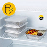 Aluschale 845L mit Deckel 21x14cm | 100 Stück | Lasagne Gratin Moussaka Cannelloni