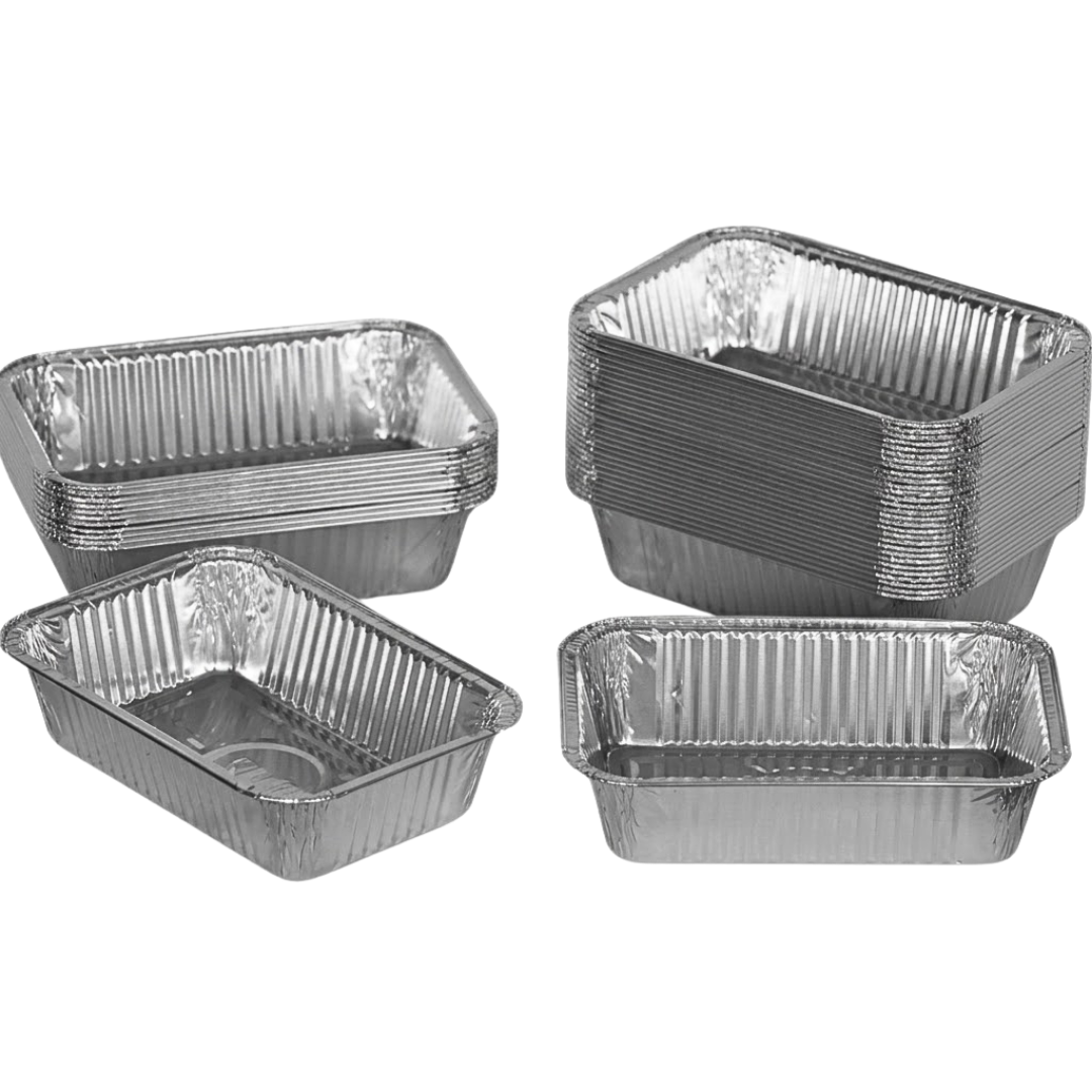 Aluminiumschale 850 - 100 Stück | Backofen, Airfryer, Grill
