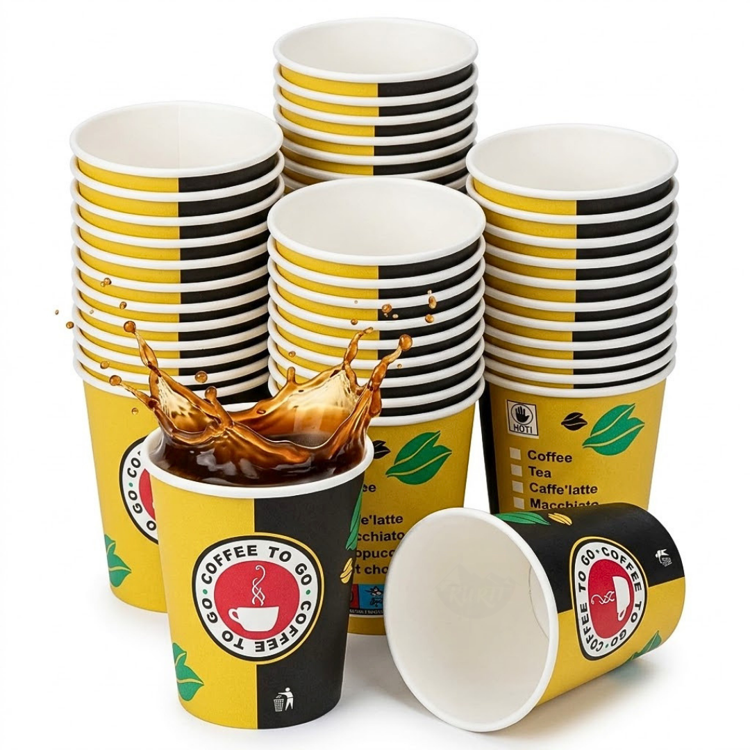 Kaffeebecher 200ml Karton to go – Einwegbecher inkl. Umweltabgabe