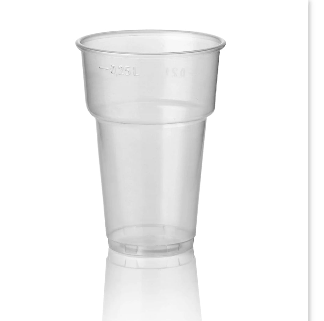 Bierbekers 250ml Transparant Plastic - 1000 Stuks Wegwerpbekers Breukbestendig PROPPY