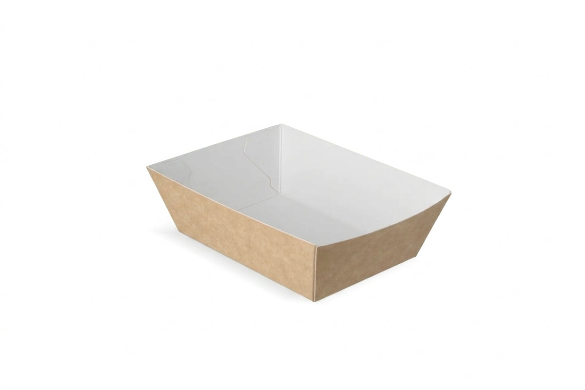Snackbakjes A7 Karton Kraft/Wit – 94 × 65 × 35 mm